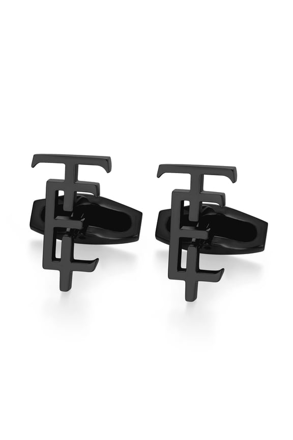 Celestial Monogram Cufflink Gunmetal