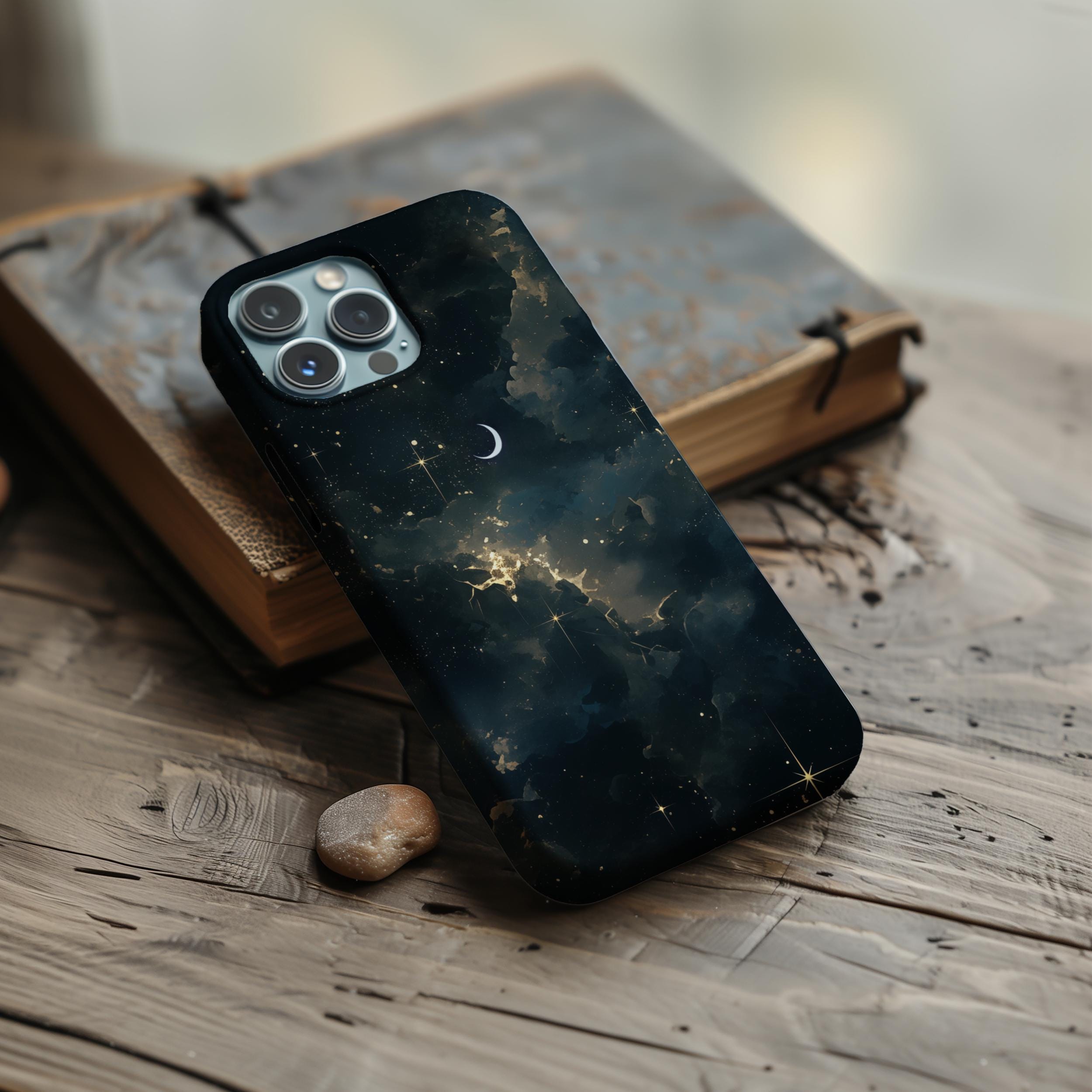 Celestial Moon Phone Case For iPhone Samsung Pixel Durable Hard Shell ...