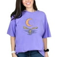 thumbnail image 1 of Celestial Moon and Stars T-Shirt, Dreamy Night Sky Tee, Fantasy Landscape Graphic Shirt, Unique Artistic Design, Comfy Casual Wear, Violet Comfort Colors T-Shirt, 3XL, 1 of 1