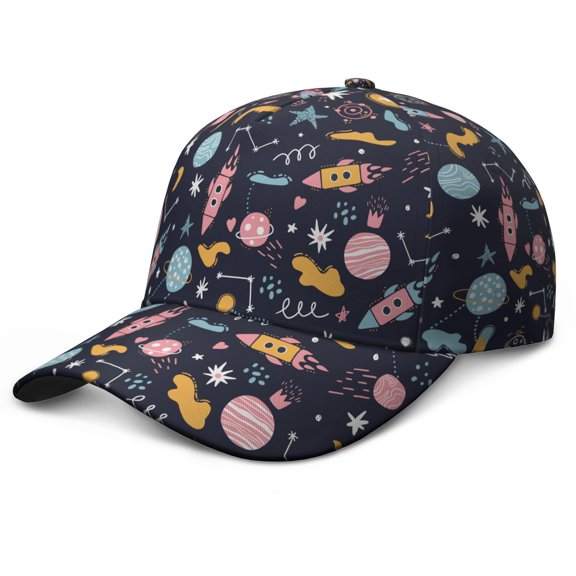 Celestial Moon Sun Space Baseball Cap – Durable Snapback Hat for Team Sports, Training, and Competition