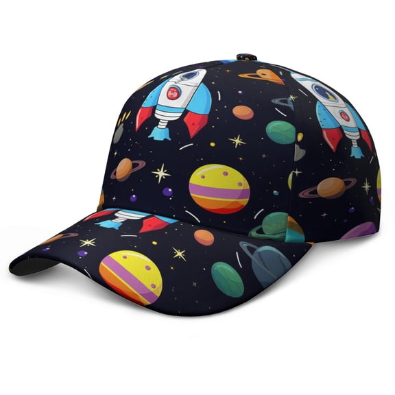 Celestial Moon Sun Space Baseball Cap – Durable Snapback Hat for Team Sports, Training, and Competition