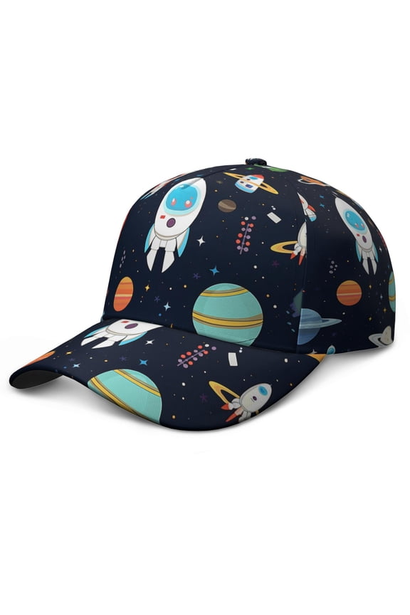 Celestial Moon Sun Space Baseball Cap – Durable Snapback Hat for Team Sports, Training, and Competition
