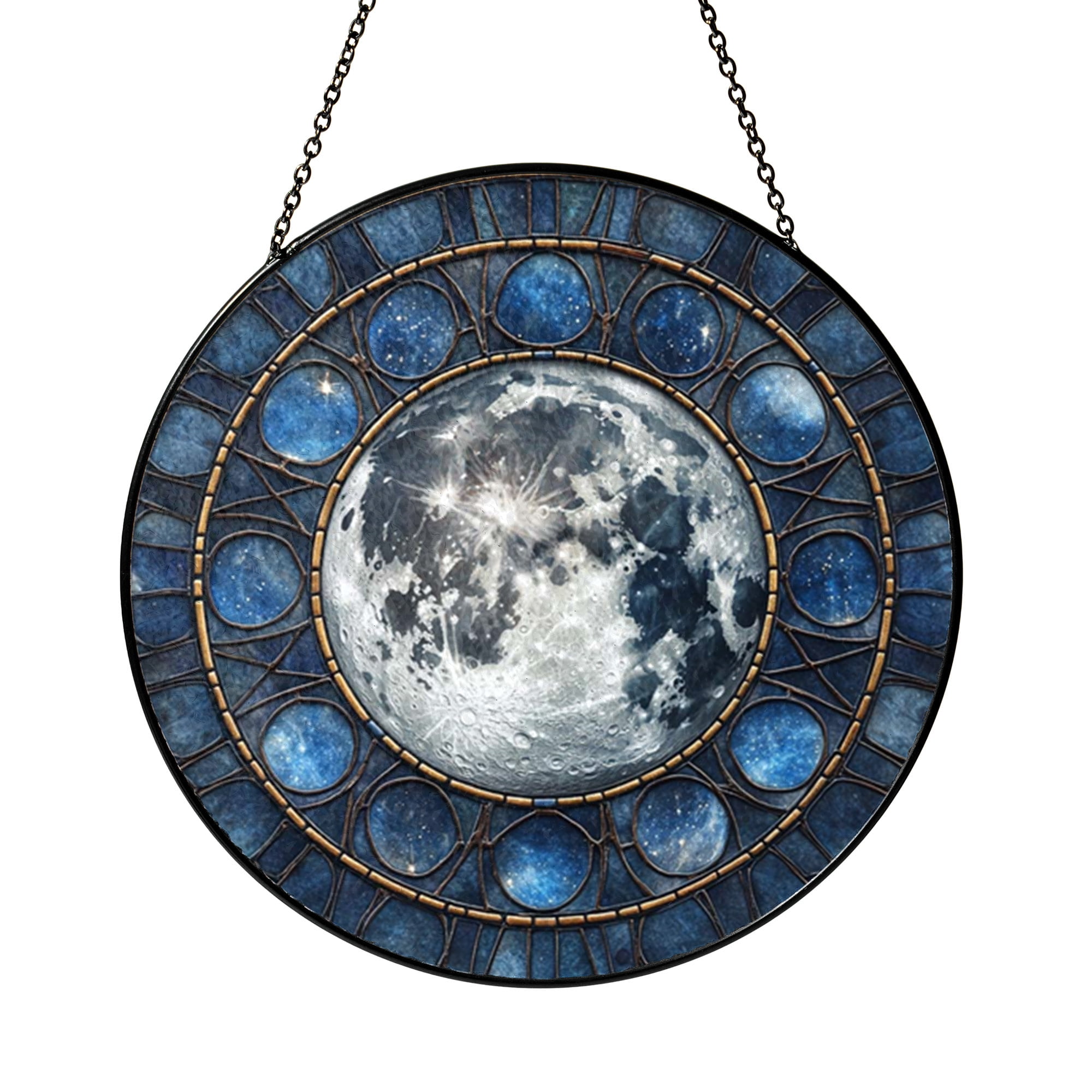 Celestial Moon Window Art – Stained