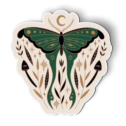 Celestial Moth - 5" Magnet for Car Locker Refrigerator