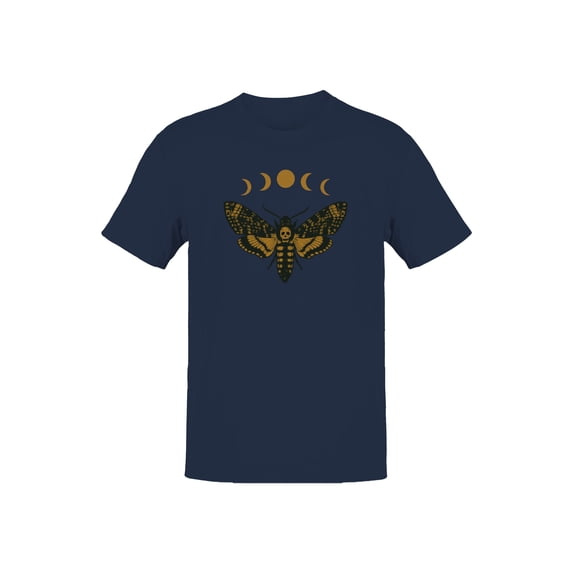 Celestial Moth with Moon Phases Men's T-shirt