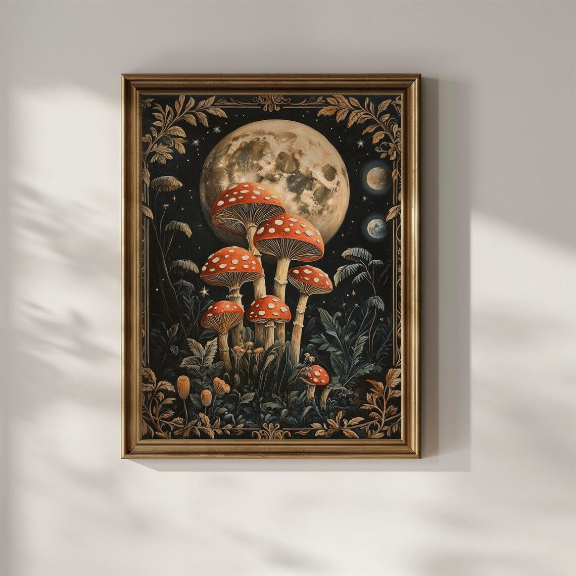 Celestial Mushroom Wall Art Print, Trippy Floral Decor - Walmart.com