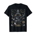 thumbnail image 1 of Celestial Mystical Moon Cat Cottagecore Moth Aesthetic Black T-Shirt, 1 of 5