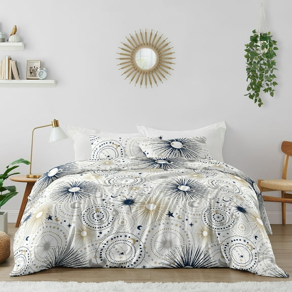 Celestial Navy Blue and Gold Full Queen Comforter Set by Sweet Jojo Designs