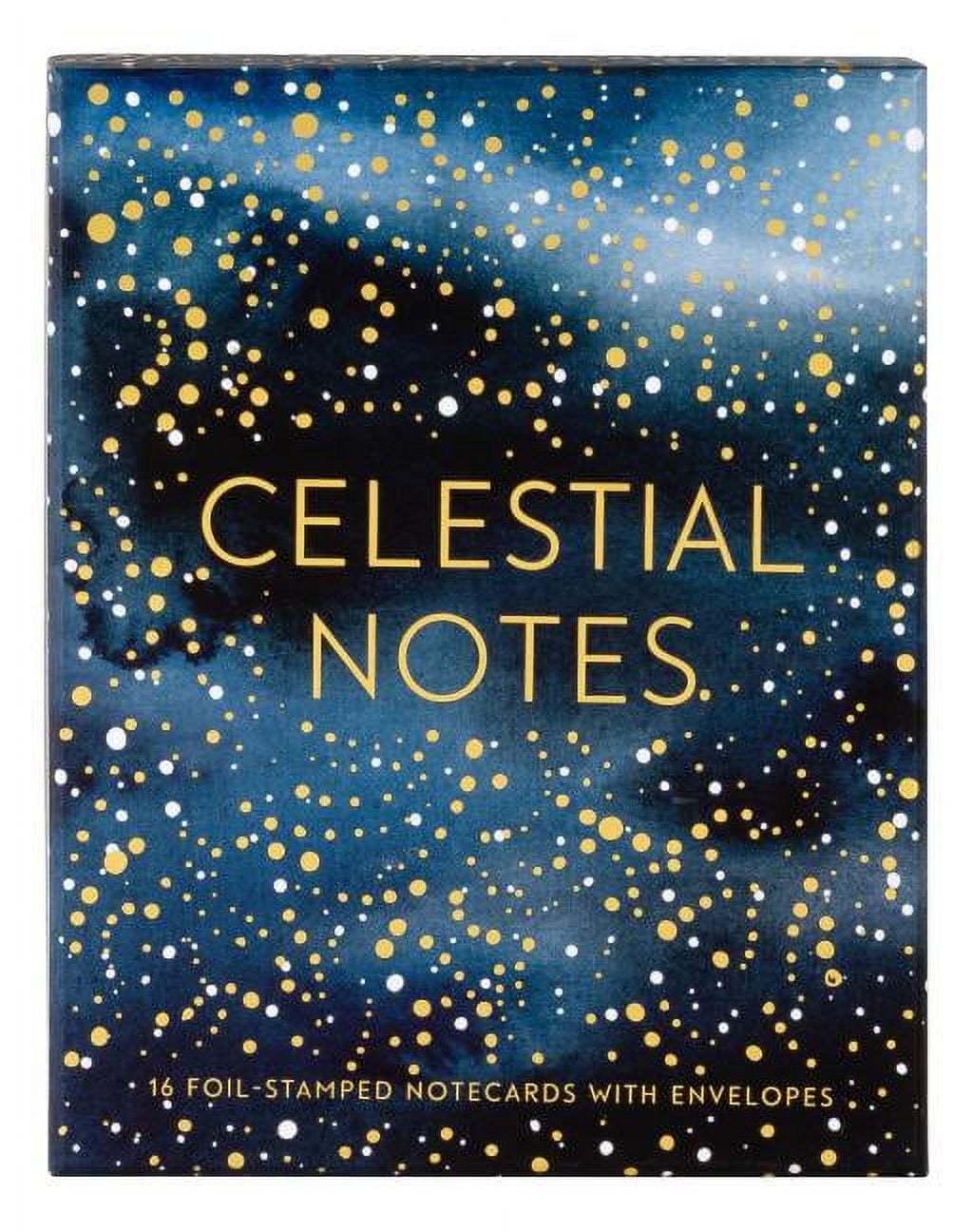 Celestial Notes: 16 Foil-Stamped Notecards with Envelopes (Celestial ...