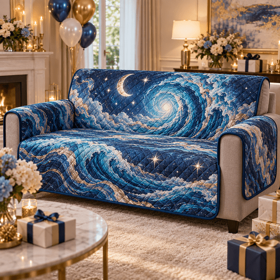 Celestial Ocean Tide Collector Quilted Sofa Cover - Walmart.com