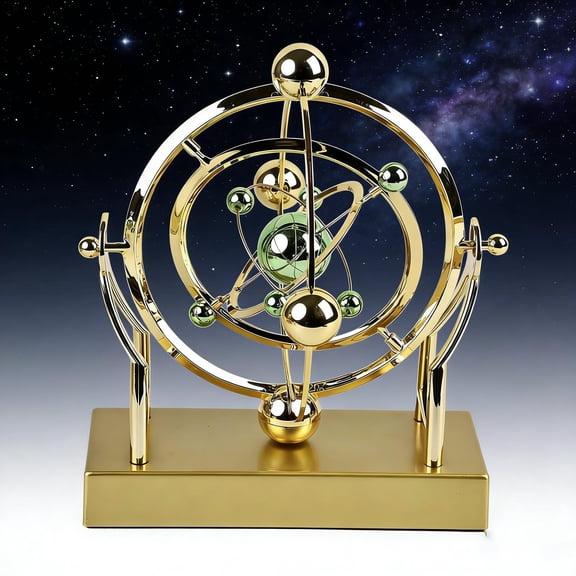 Celestial Orbit Perpetual Motion Pendulum, Kinetic Art Desk Decor 3D Space,Battery Powered Perpetual Motion Machine, Kinetic Art Desk Decor Science