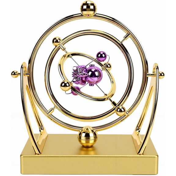 Celestial Orbit Perpetual Motion Pendulum Kinetic Art Desk Decor Battery Powered