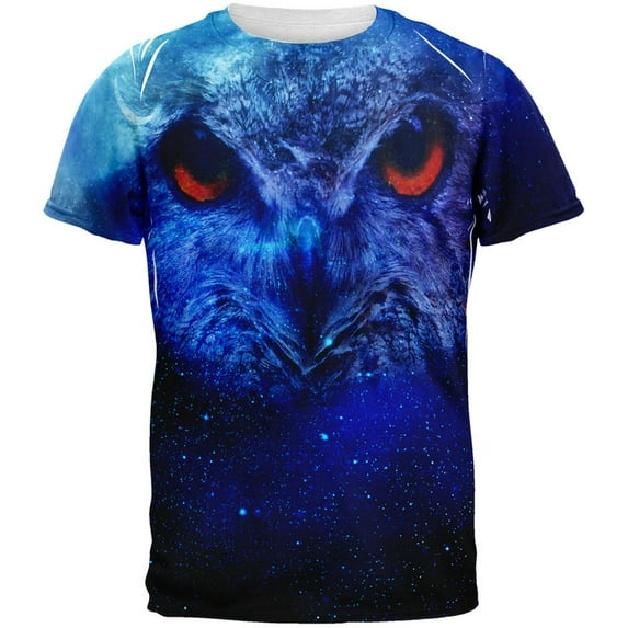 Celestial Owl All Over Adult T-Shirt - 2X-Large