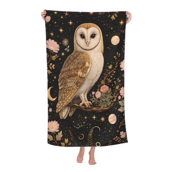 Celestial Owl Bath Towel Soft and Highly Absorbent for Adults