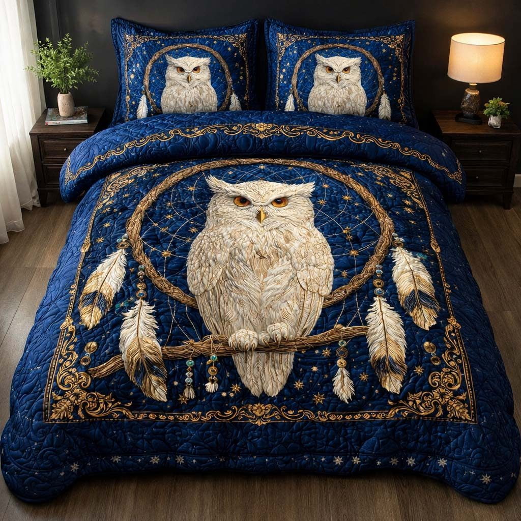 Celestial Owl Dream 3-Piece Quilted Bedding Set - Walmart.com