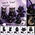 thumbnail image 1 of Celestial Owl Figurine 7 Inch Gothic Owl Statue Stuffed Style Mystical Decor for Home Office Shelf Witchy Astrology Lovers Tabletop Display, 1 of 8