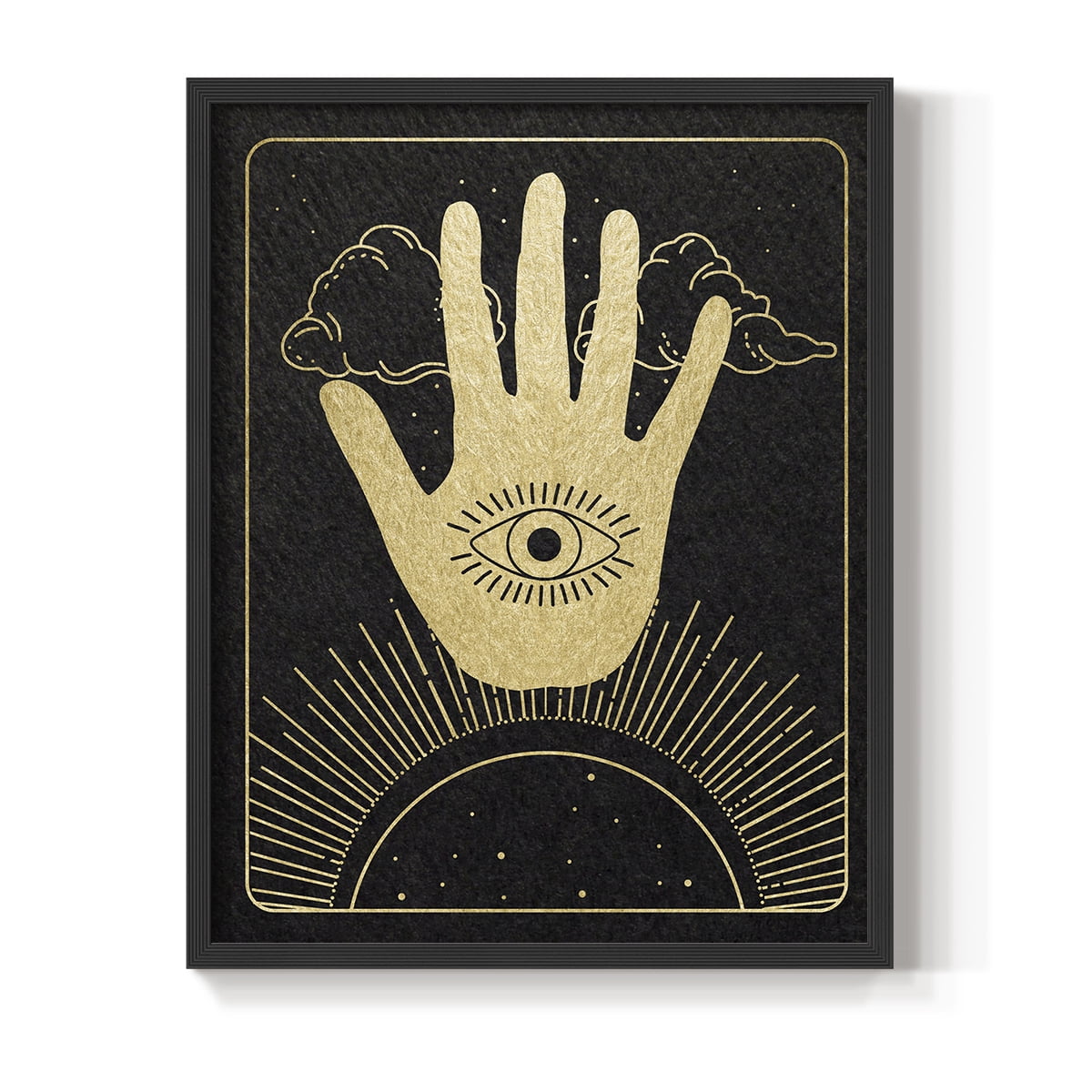 Celestial Palm in Paper Solid Wood 11 x 14 Framed Print