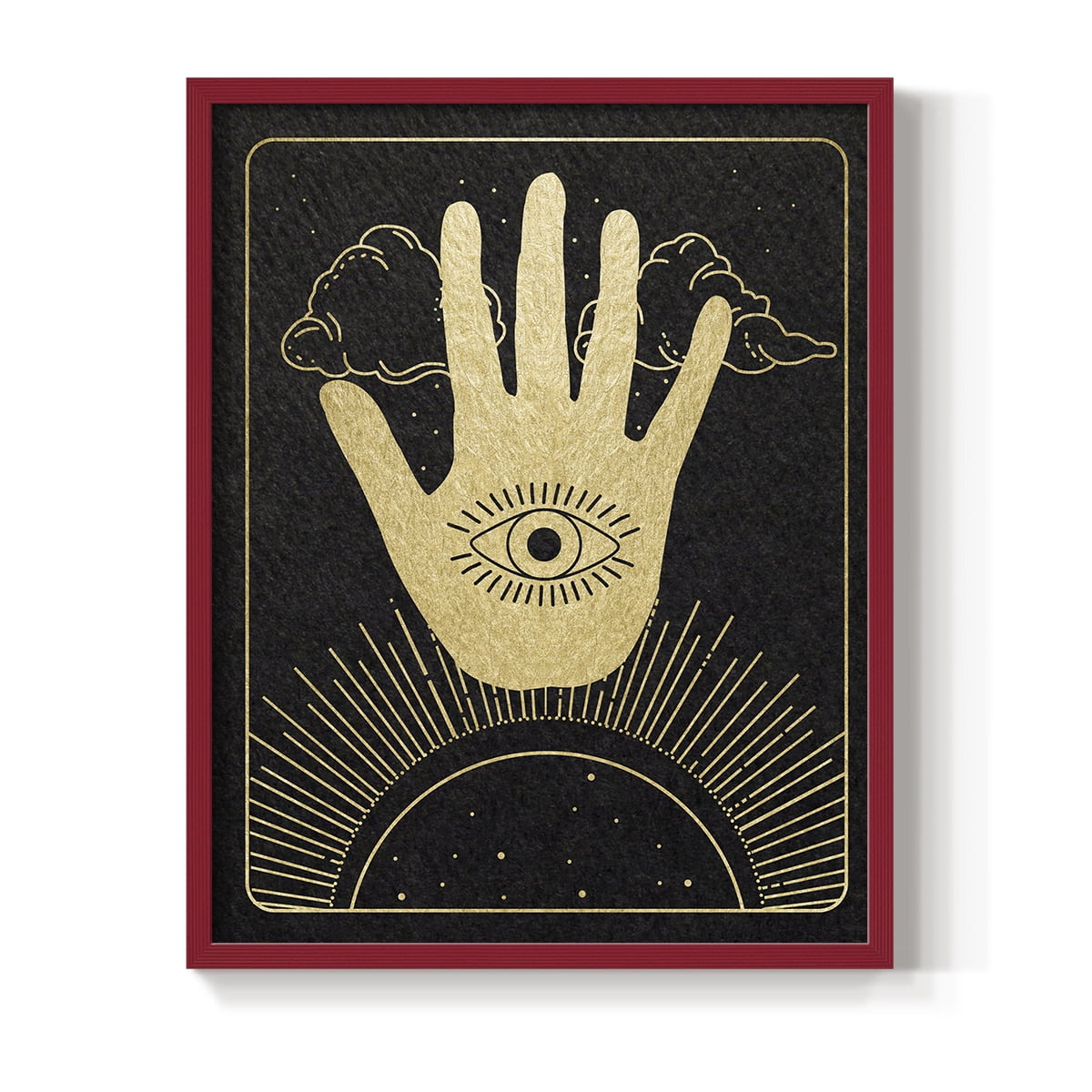 Celestial Palm in Paper Solid Wood 11 x 14 Framed Print