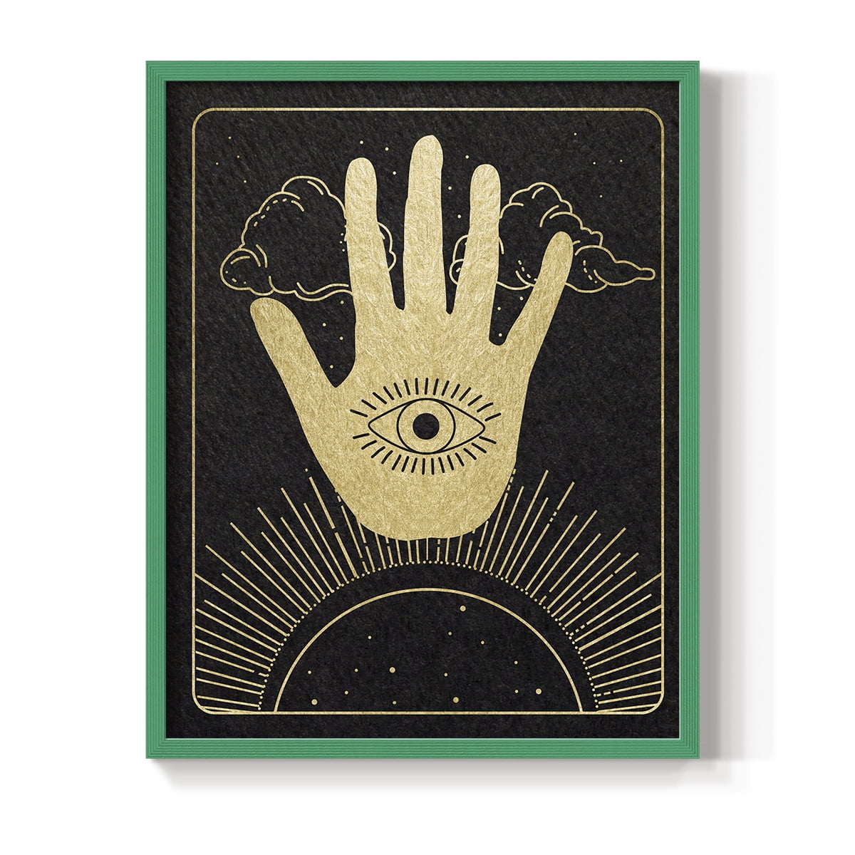 Celestial Palm in Paper Solid Wood 11 x 14 Framed Print