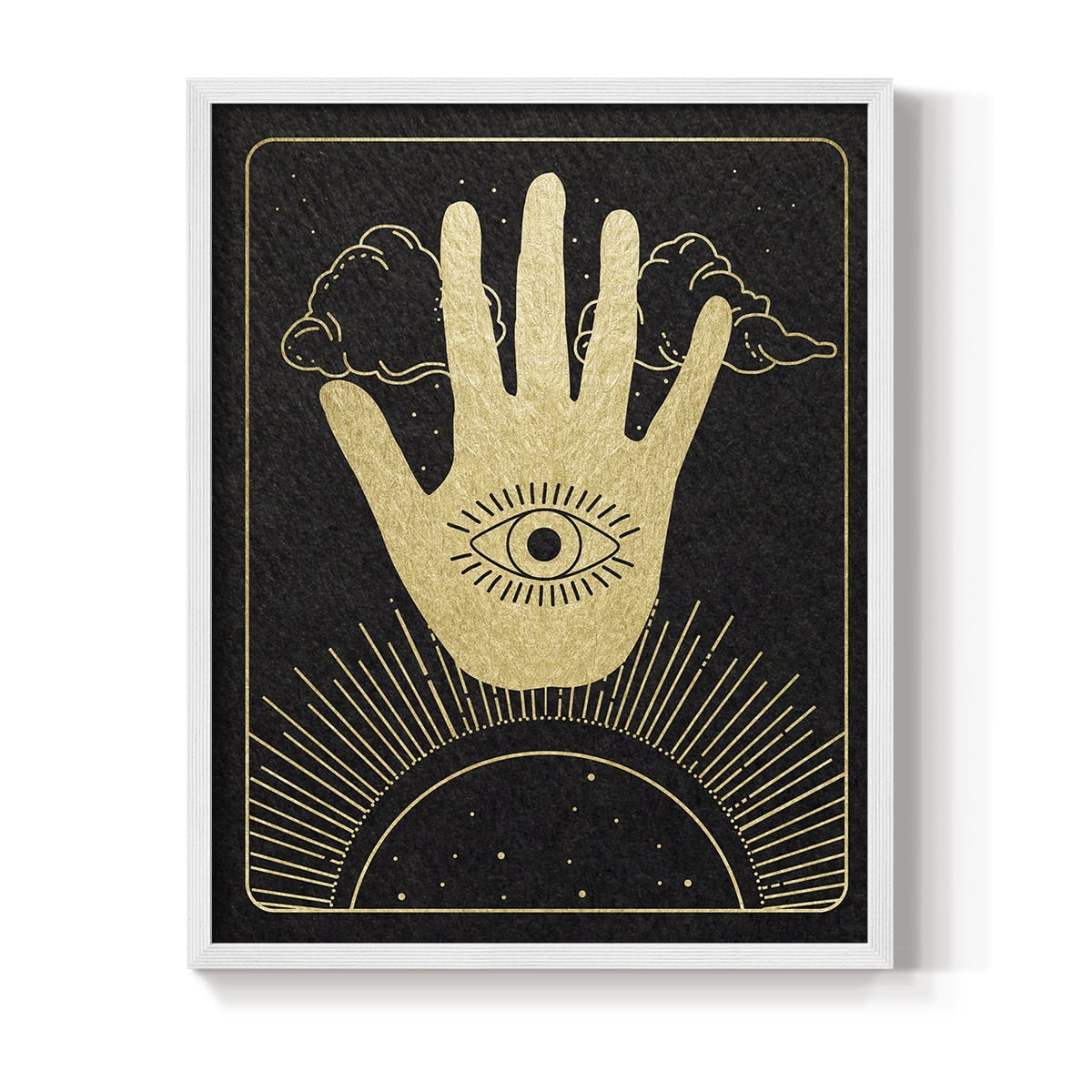 Celestial Palm in Paper Solid Wood 11 x 14 Framed Print