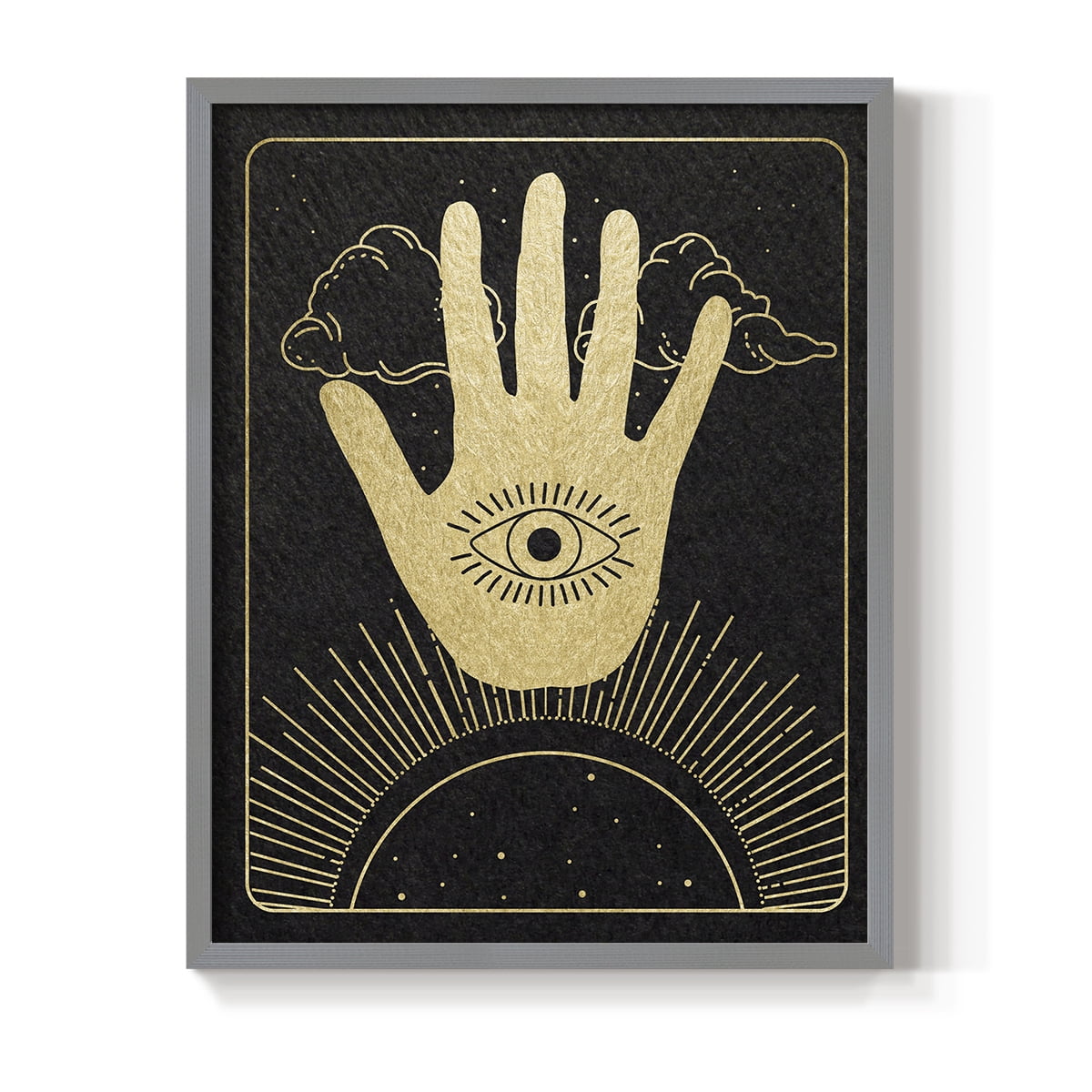 Celestial Palm in Paper Solid Wood 16 x 20 Framed Print