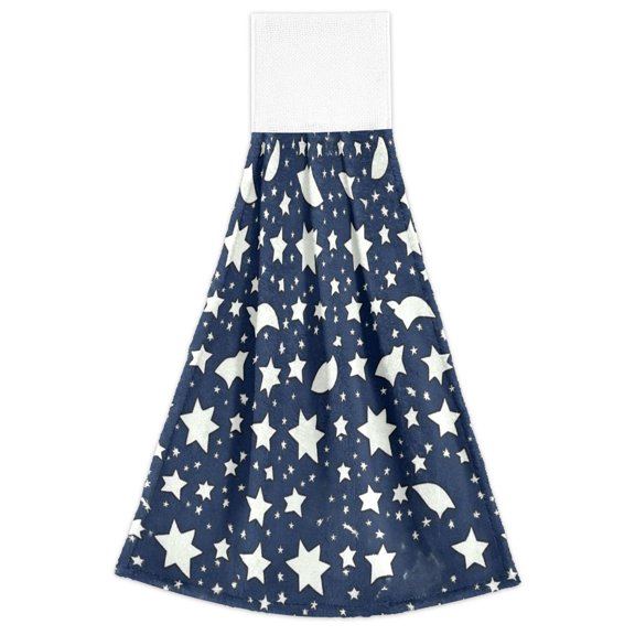 Celestial Patterns Design 2 Pack 14''x18'' Hand Towels Soft Coral Fleece Quick Dry Hook and Loop for Kitchen Bathroom