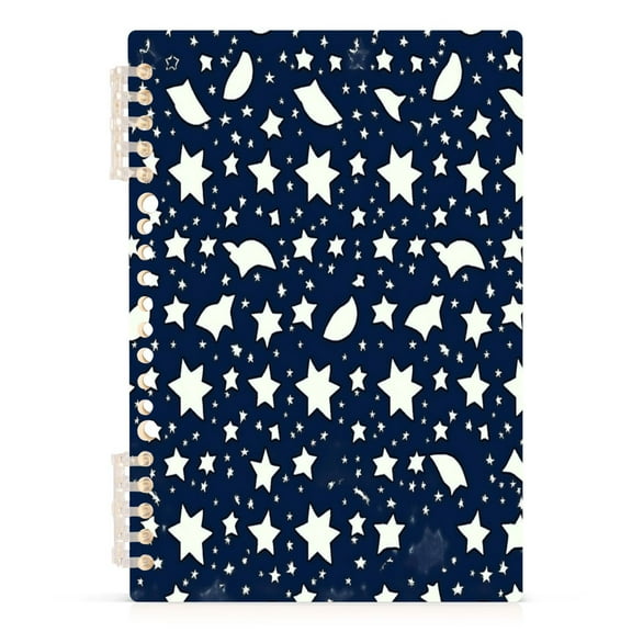Celestial Patterns Design A5 8.3x5.7in PP Notebook, Adjustable Rings, 60 Sheets, Diary or Journey Note