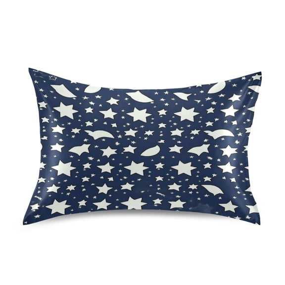 Celestial Patterns Design Luxury Silky Soft Pillowcase Standard Size Wrinkle Resistant Envelope Closure 20x26in