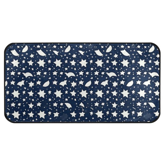 Celestial Patterns Kitchen Runner Rug 39x20 in Non Slip Absorbent Cushioned Laundry Bathroom