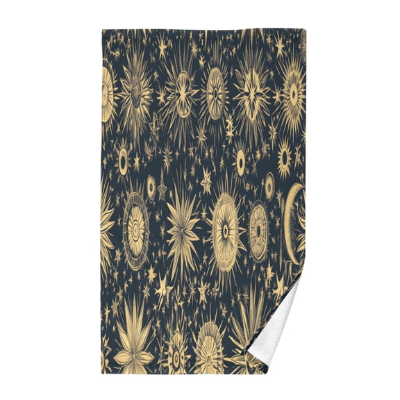 Celestial Patterns Soft 100% Cotton Towel, High Absorbency, Single Pack, 16" x 28"