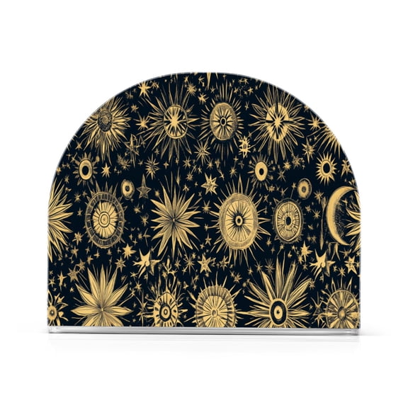 Celestial Patterns Thick U Shape Acrylic Napkin Holder Non Slip Space Saving for Kitchen