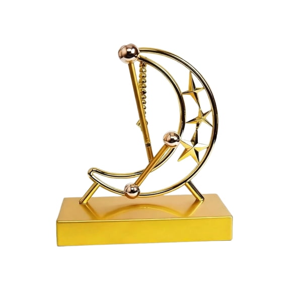 Celestial Perpetual Motion Desk Toy Balance Sculpture, Rotating Orb Science Decor for Home Tabletop Display, Relaxing Gift for Easter Gifts and Valentines Day Gifts, B