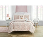 Celestial Princess Pink 4-Piece Microfiber Comforter Set - Twin