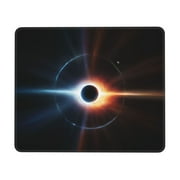 Celestial Scene: Black Hole Accretion Customized design, square waterproof and anti slip rubber base mouse pad, suitable for office laptops,