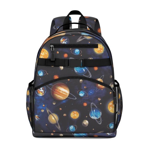Celestial School Backpack Adjustable Padded Straps Chest Strap Water-Resistant Bookbag For Elementary Students