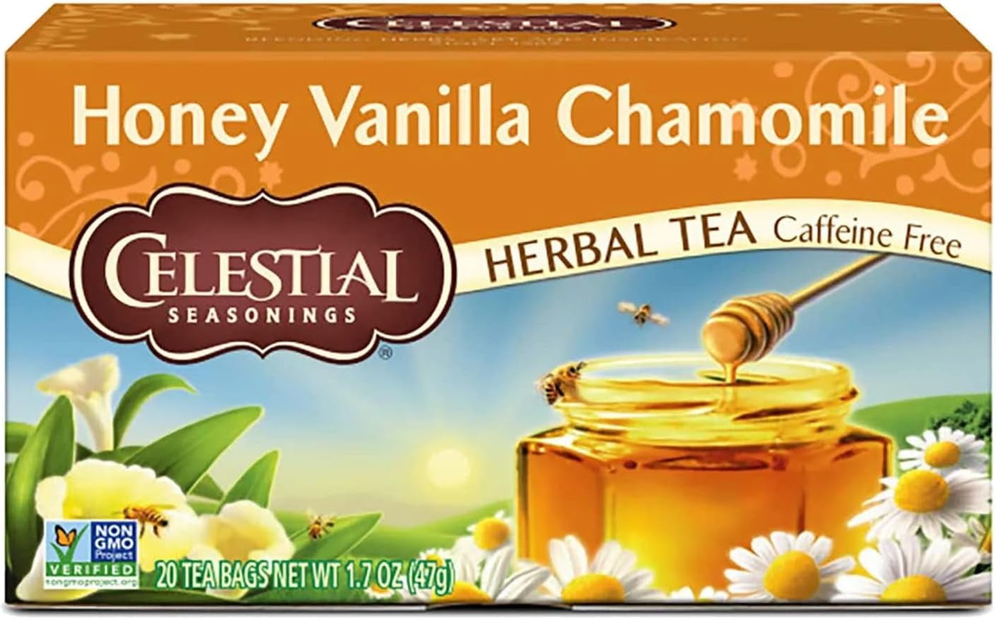 Celestial Seasonings 63496-3pack Celestial Seasonings Honey Vanilla Chamomile Herb Tea - 3x20 bag