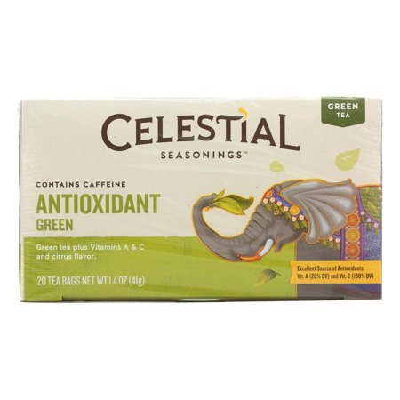 Celestial Seasonings Antioxidant Green Tea Bags 20 ea (Pack of 6)