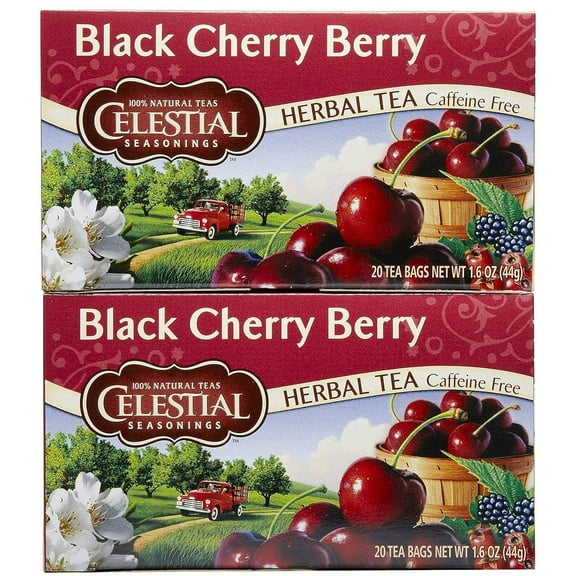Celestial Seasonings Black Cherry Berry Tea Bags, 20 Count (Pack of 2) C10