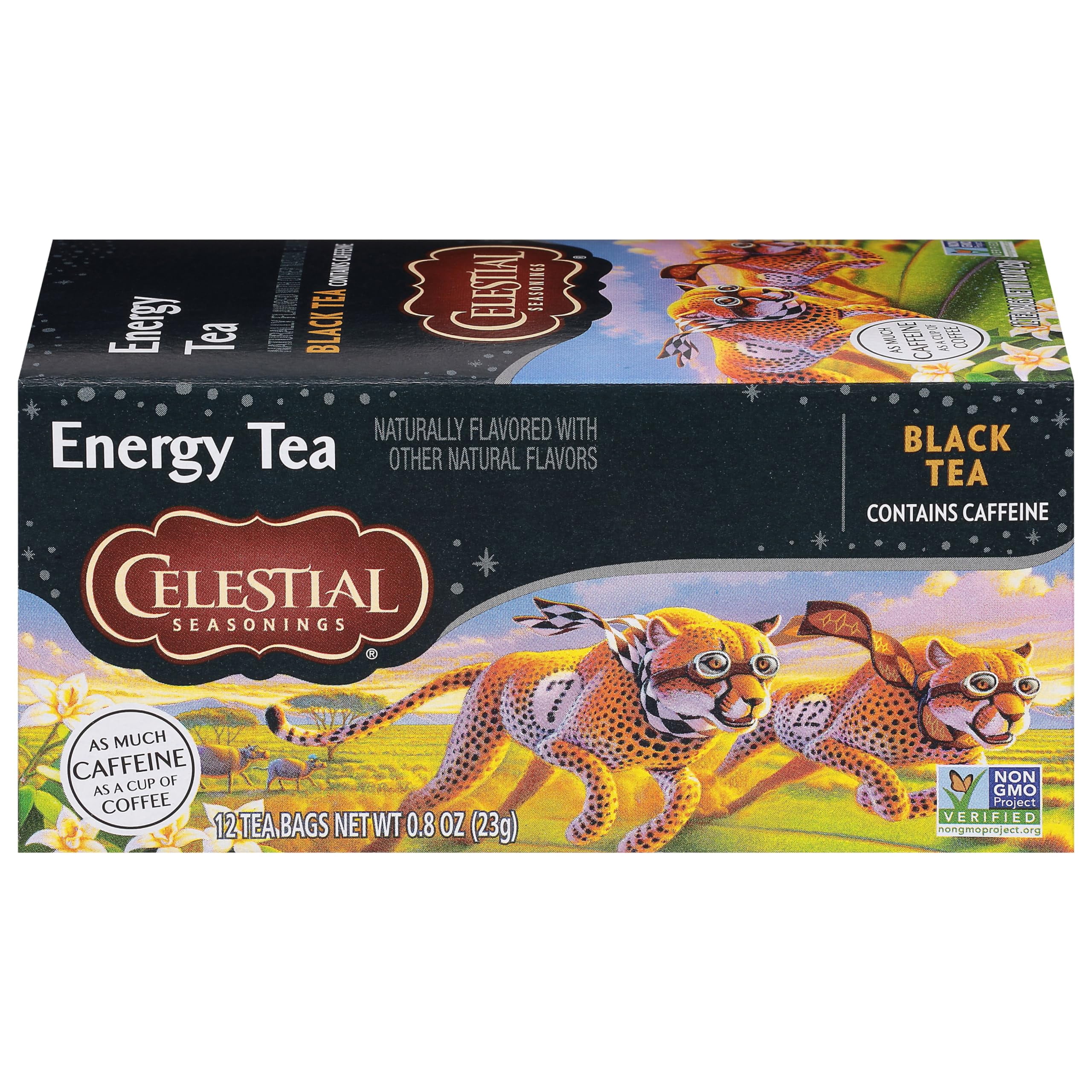 Celestial Seasonings Black Energy Tea, Contains Caffeine , 12 Tea Bags