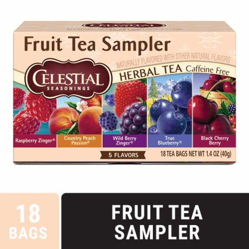 Celestial Seasonings Caffeine Free Fruit Tea Herbal Sampler Pack 18 ct