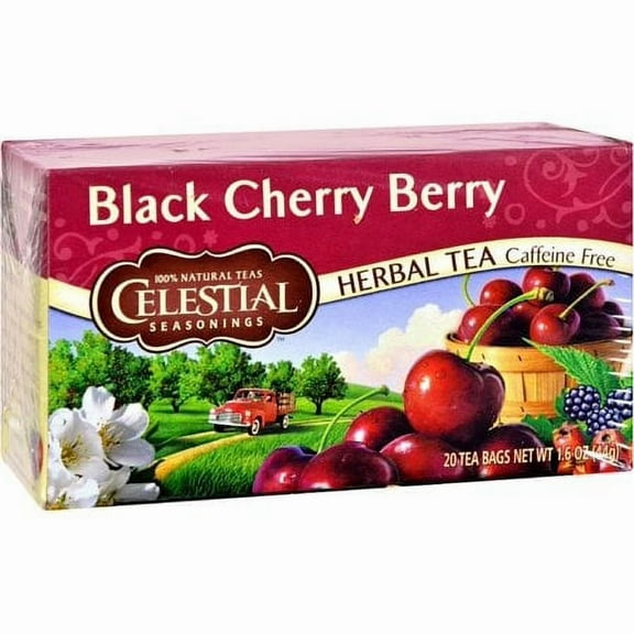 Celestial Seasonings Caffeine Free Herbal Tea Bags, Black Cherry Berry 20 ea (Pack of 4)