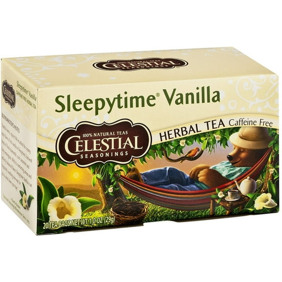 Celestial Seasonings Caffeine Free Herbal Tea Bags, Sleepytime Vanilla 20 ea (Pack of 6)