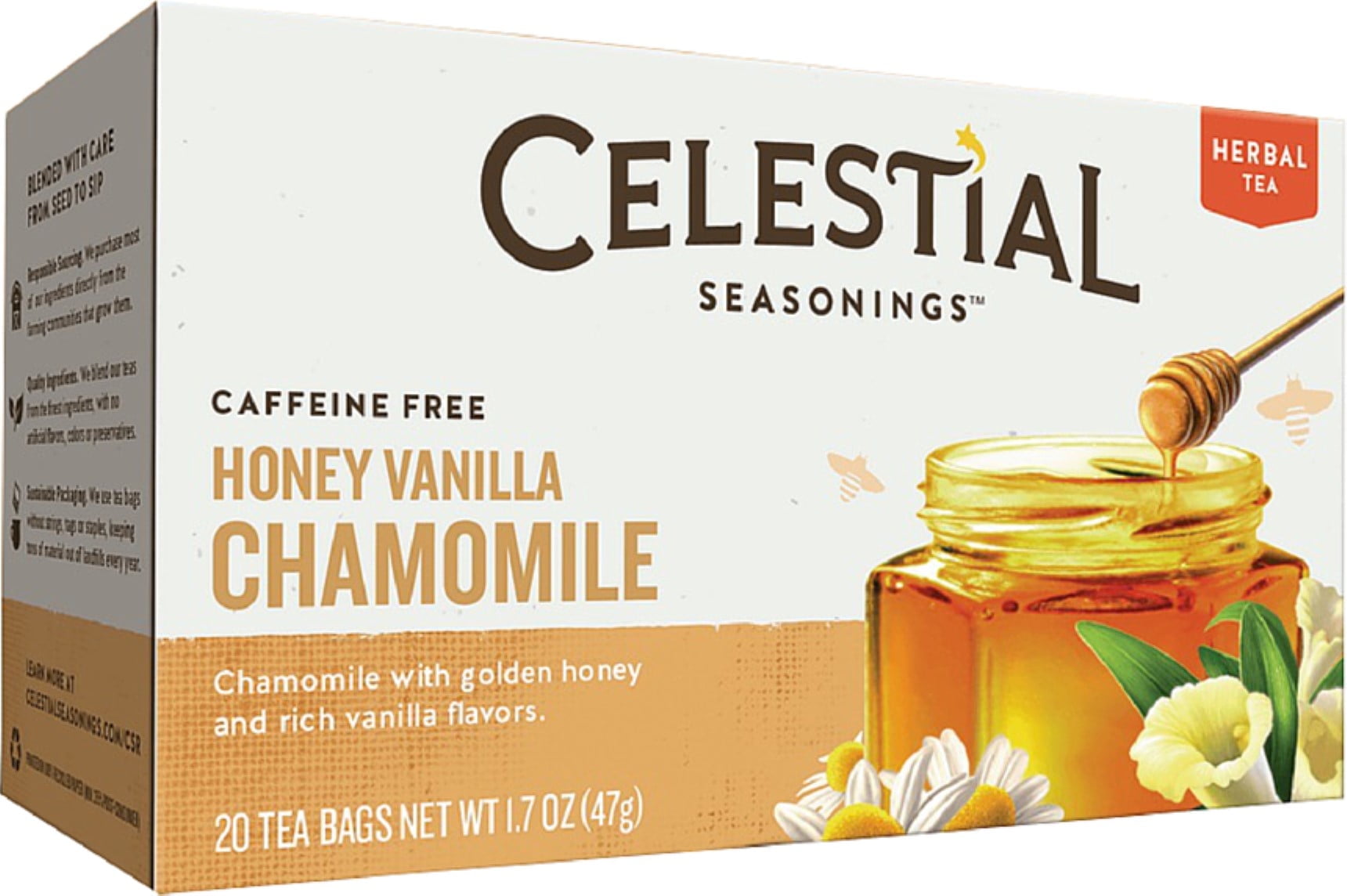 Celestial Seasonings Honey Vanilla Chamomile Herb Tea (6x20bag)