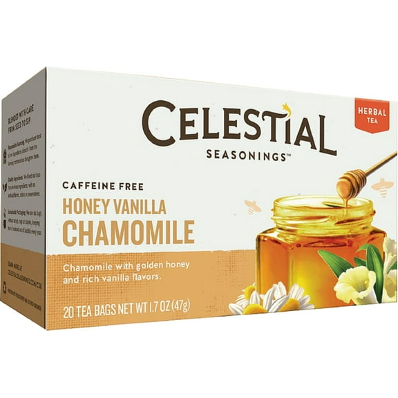 Celestial Seasonings, Caffeine Free, Herbal Tea, Honey Vanilla Chamomile, 20 ea (Pack of 3)