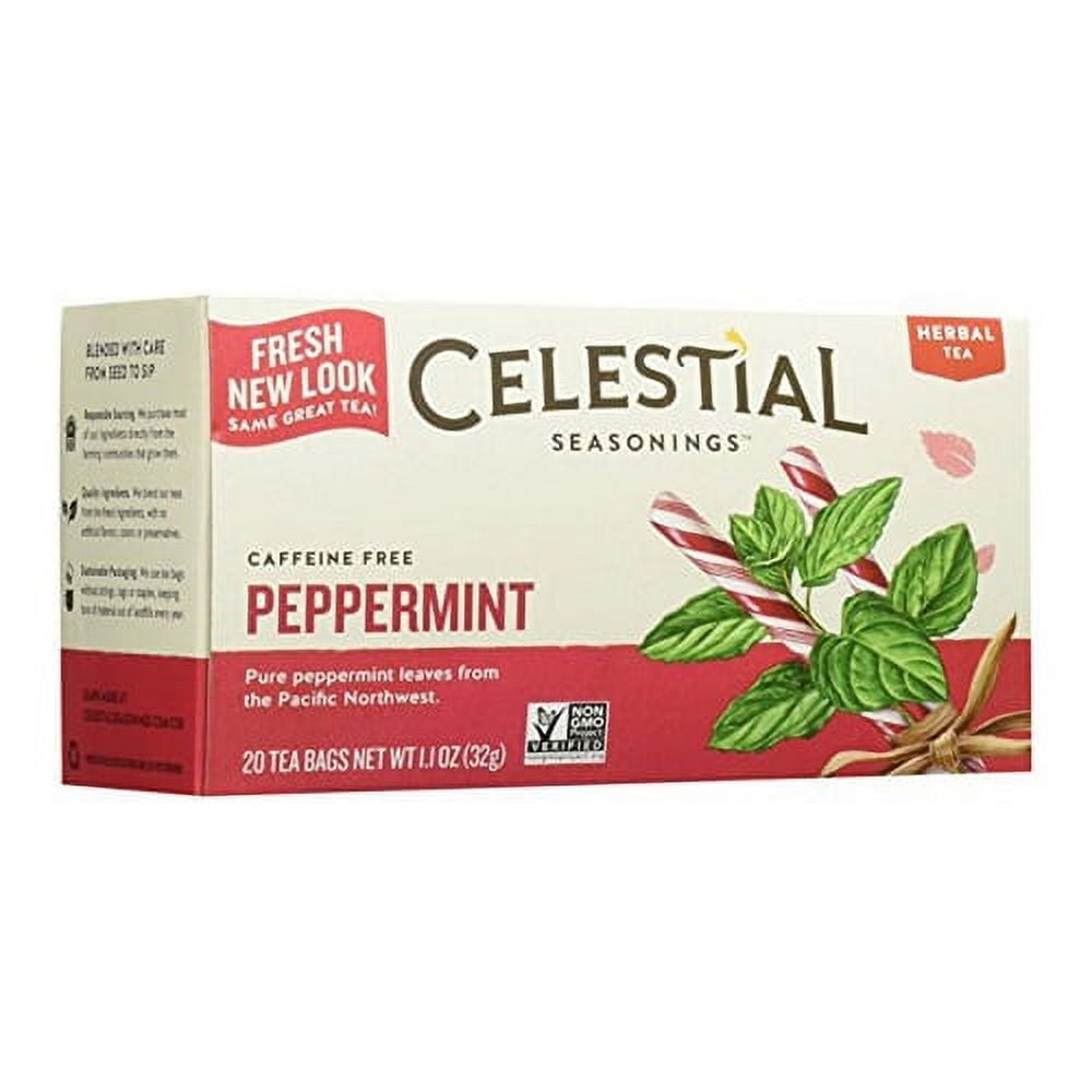Celestial Seasonings Caffeine Free Peppermint Natural Herbal Tea Bags