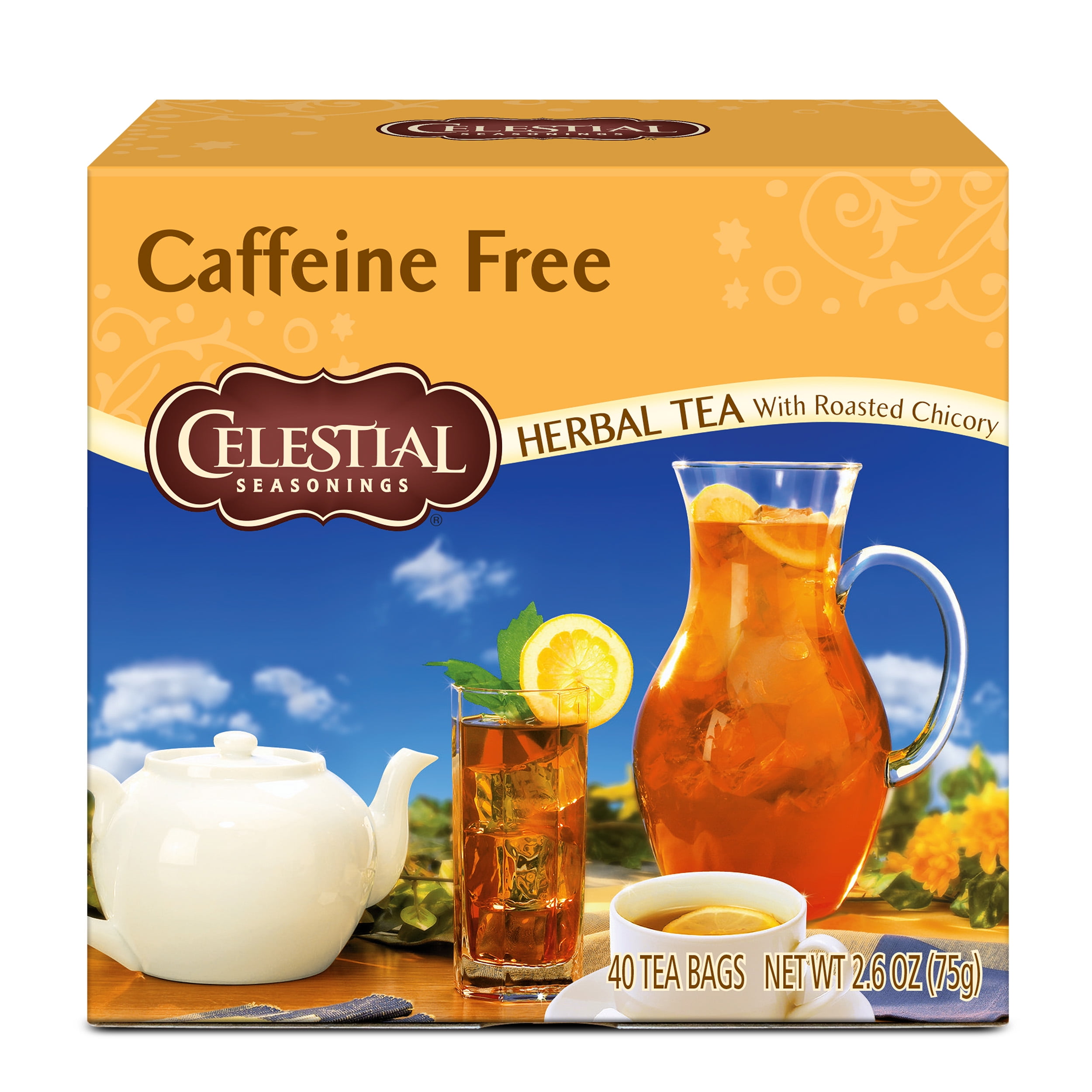 Celestial Seasonings CaffeineFree Roasted Chicory Herbal Tea, 40 Ct Tea Bags