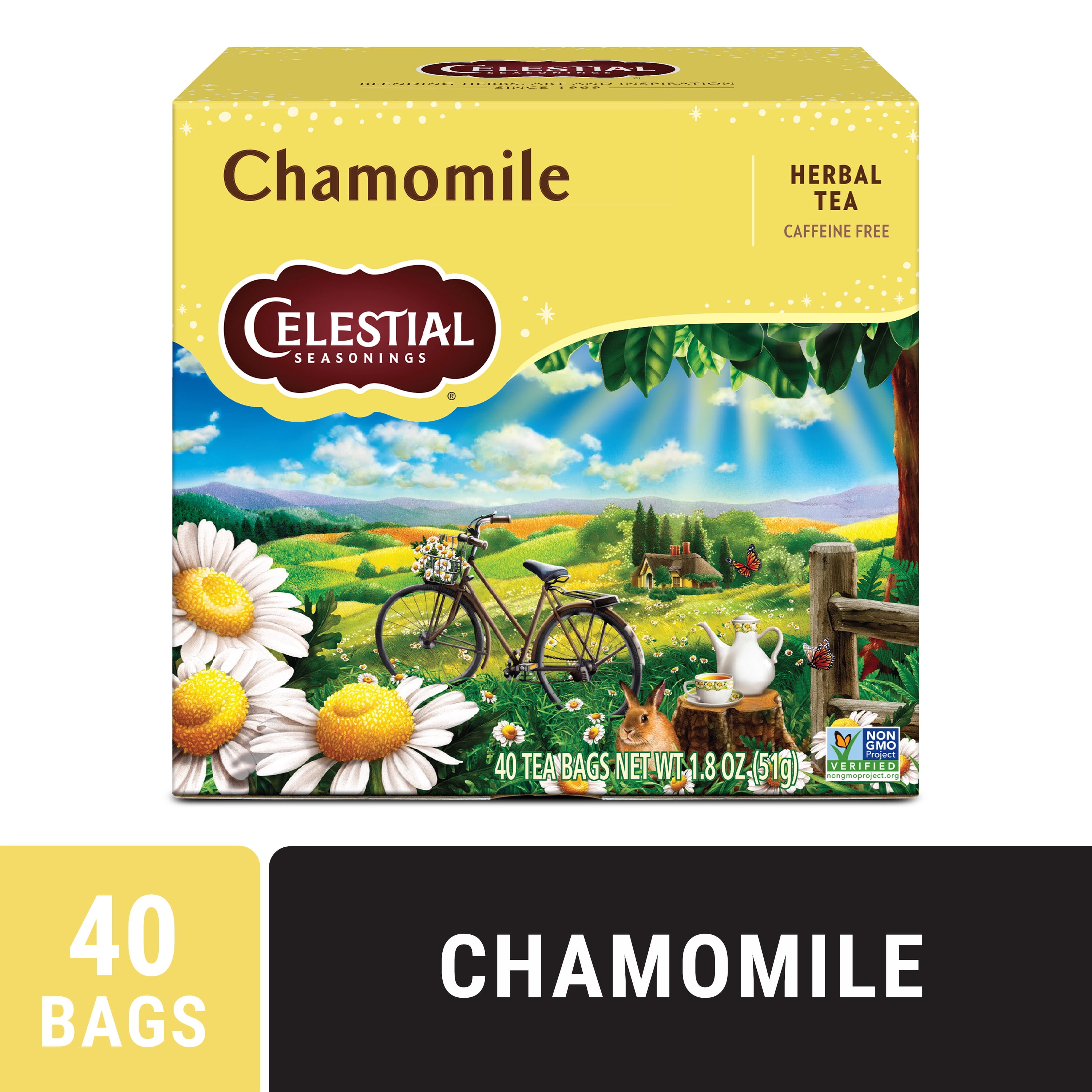 Celestial Seasonings Chamomile Herbal Tea Bags, 40 Count - Walmart.com