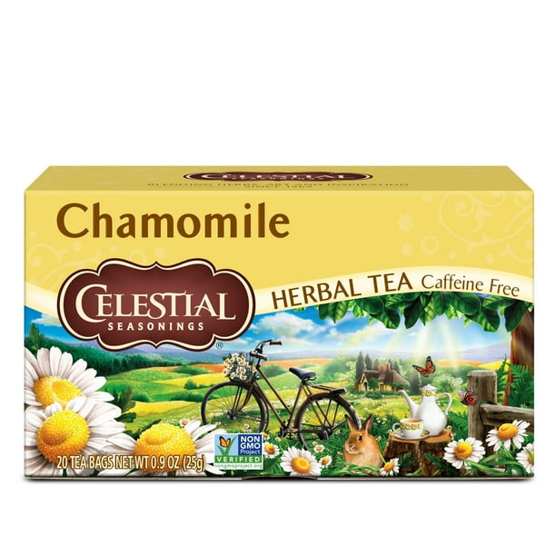 Chamomile Herbal Tea, Caffeine Free, 20 Bags, Pack of 6 - Walmart