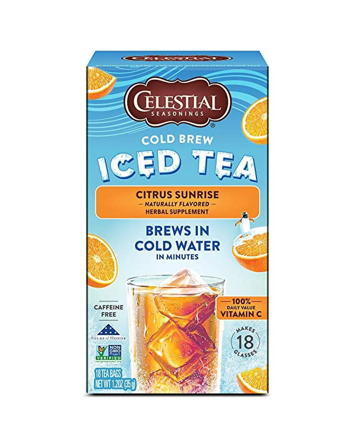 Celestial Seasonings Cold Brew Iced Tea, Citrus Sunrise, Caffeine Free