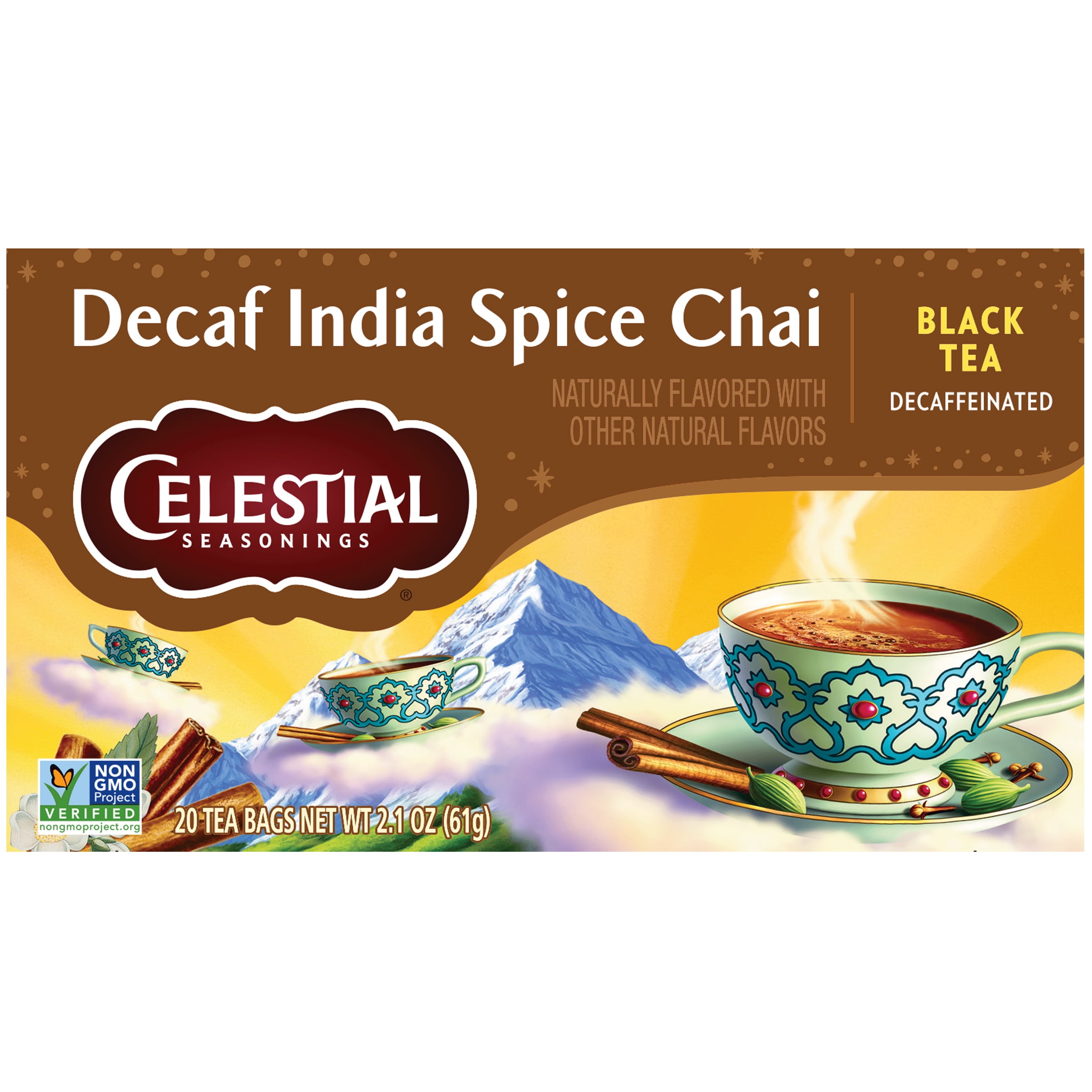 Celestial Seasonings Decaf India Spice Chai Black Tea Bags (20 Count)